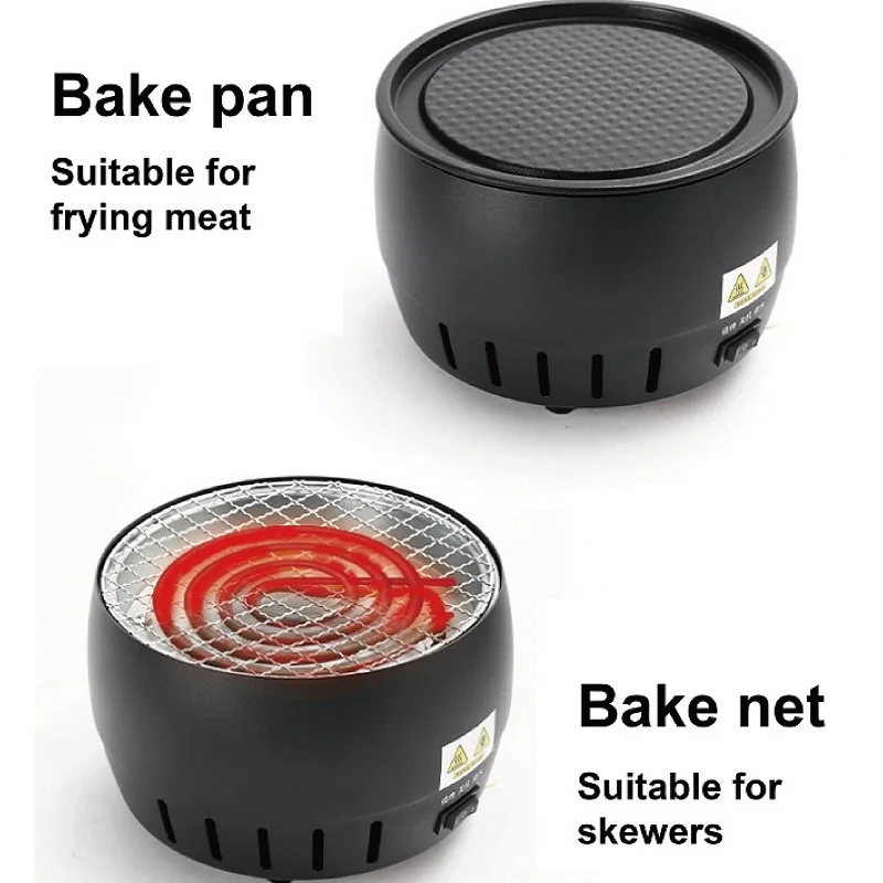 800W Multifunction Electric Ceramic Stove Portable Outdoor Charcoal Barbecue Electric Grill Home Stove-top Tea Brewing Set 220V