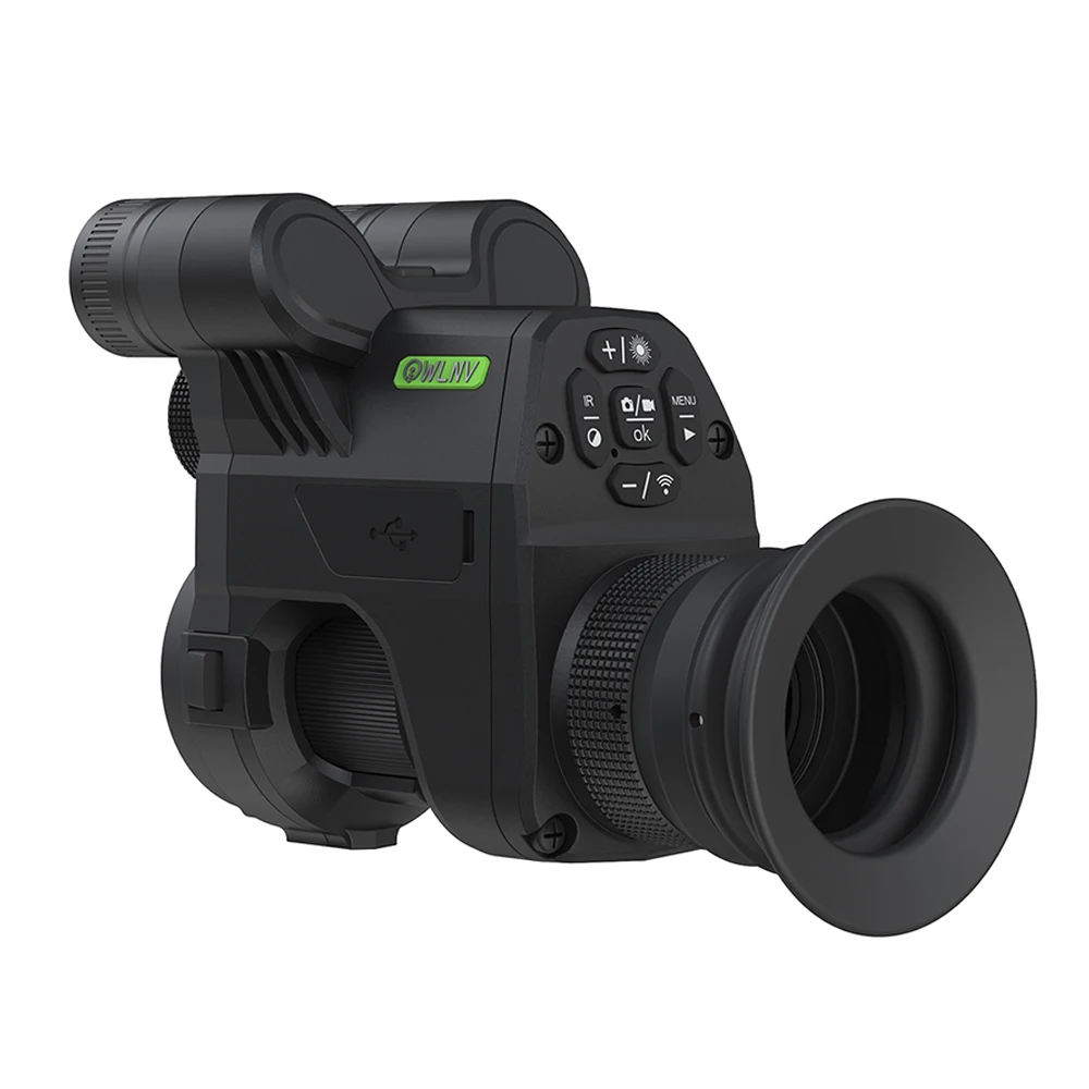 Clip-on Night Vision Scope, Hunting Optical Laser Digital Camera, IR, 350m, Wi-Fi, 1920*1080 Video Resolution, N7 850nm, 4x-14x