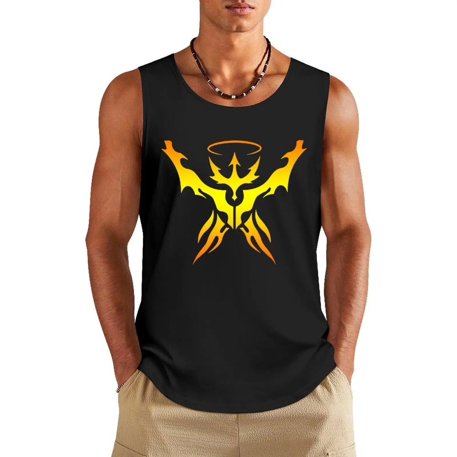 

Arknights - Laterano Logo (yellow) Tank Top men gym sports vest