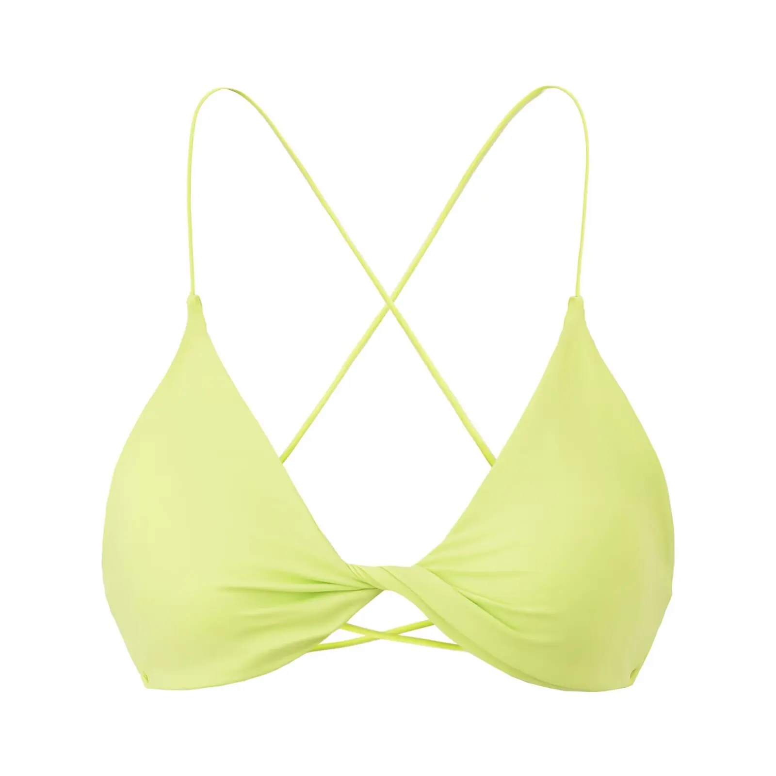 Seksowny top damski na ramiączkach typu bikini, z wkładkami w biuście, idealny na lato, do jogi, sportowy, obcisła bielizna, z nylonu, o długości ort, w jednolitym kolorze.