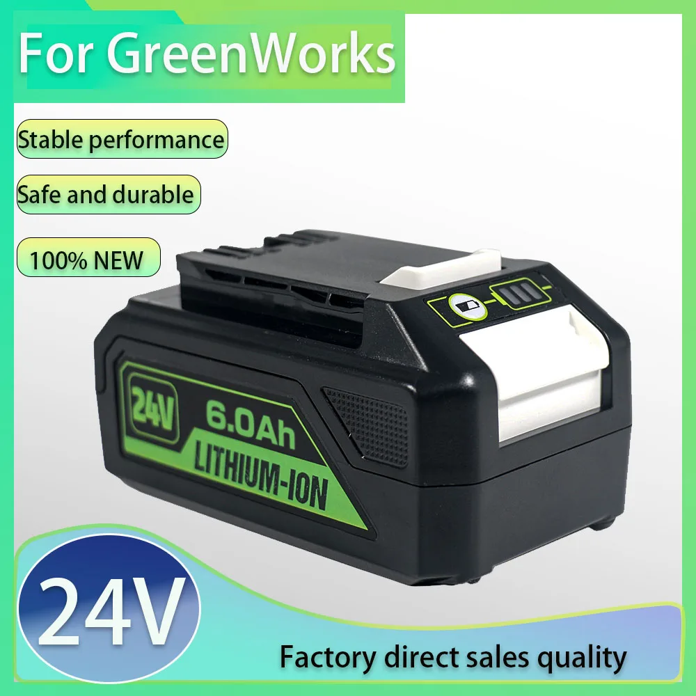 

Для Greenworks 24 В литий-ионный аккумулятор 1500-6000 мАч MO24B410 29842 29322 для газонокосилки, триммера, вентилятора, сменные электроинструменты