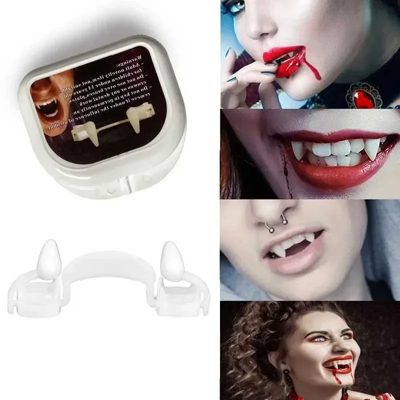 Halloween Vampirzähne Zahnersatz Fangs Classic PP Halloween Party Cosplay Prop Halloween Kostüm Partygeschenke