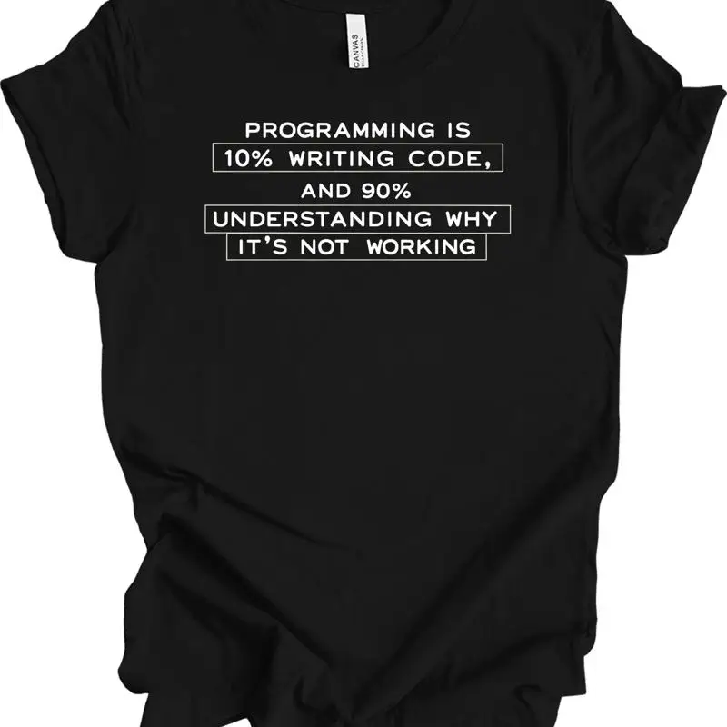 Funny Programmer T-Shirt: 10% Code, 90% Debugging