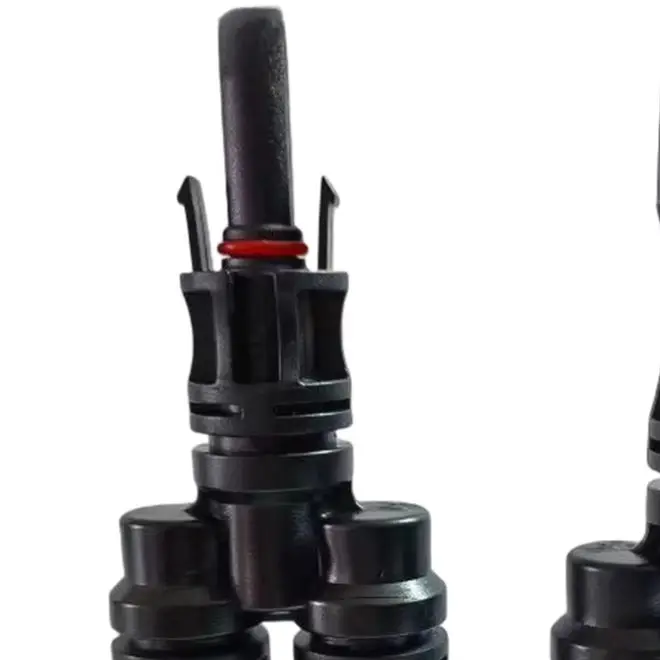 1500V Solar T-Branch Splitter Connector for PV Array Expansion with 60A Rating and PPE Body Optimized for Outdoor Durability