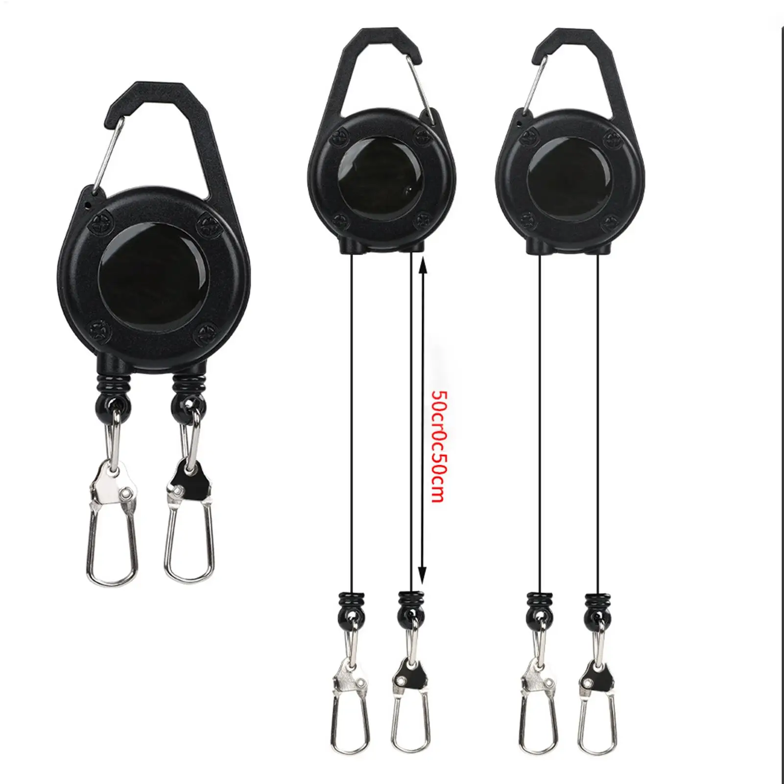 Outdoor Double Headed Clip Buckle, Work Permit Hanging Buckle, Keychain, Fishing Buckle, Telescopic Buckle, Easy to Pull Buckle view 4
