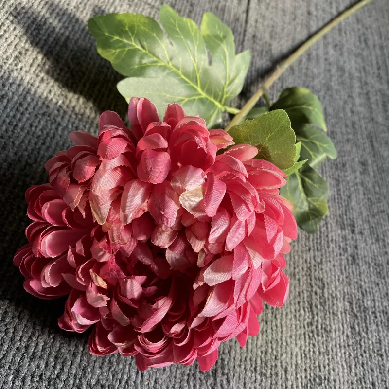 Einzelner Zweig Große Chrysantheme Künstliche Gänseblümchen Seidenblumen Heimdekoration Ornamente Wohnzimmerdekoration Hochzeitsblumenarrangement – Detail 16