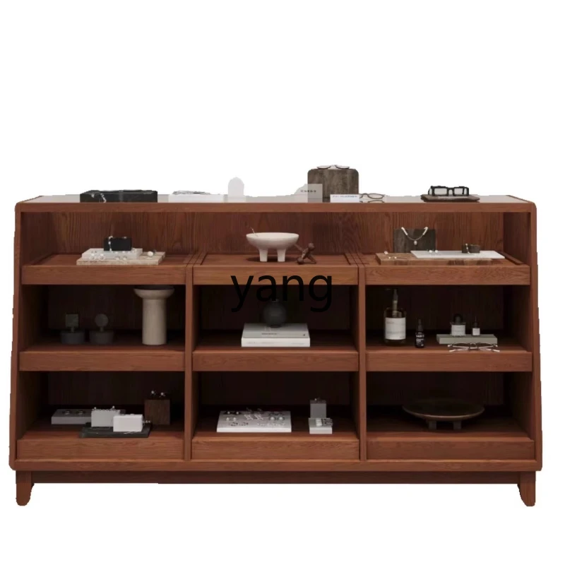 

YJQ clothing store, Nakajima cabinet, flowing water table, retro jewelry display side cabinet