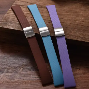 全新柔軟FKM氟橡膠錶帶,CTS設計,20毫米快拆原廠彈簧蝴蝶扣,可裁剪尺寸 8 最佳銷售 橘色錶帶 - №4