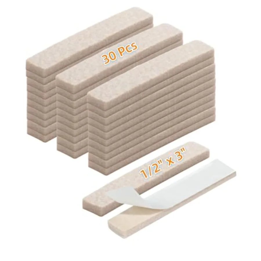 

Felt Strips with Adhesive Backing for Furniture - Felt Furniture Pads for Hardwood Floors, Furniture Chair Feet Felt Pads, Furn