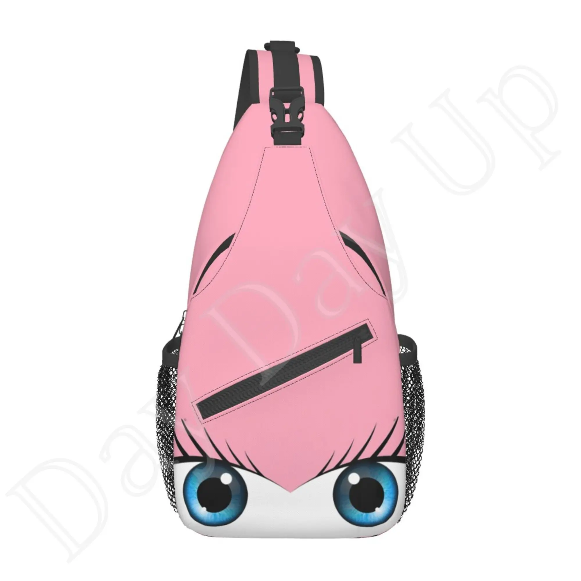 Bolso de pecho divertido con ojos de dibujos animados, mochila cruzada Simple para hombres, mujeres, niños, Navidad, decoración de Halloween, poliéster, Unisex, informal