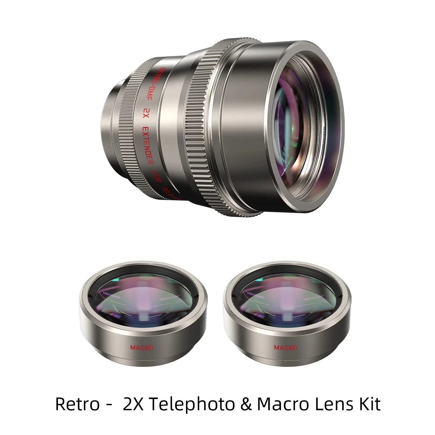 fotorgear Retro 2X Telephoto & Macro Lens Kit for the iPhone and