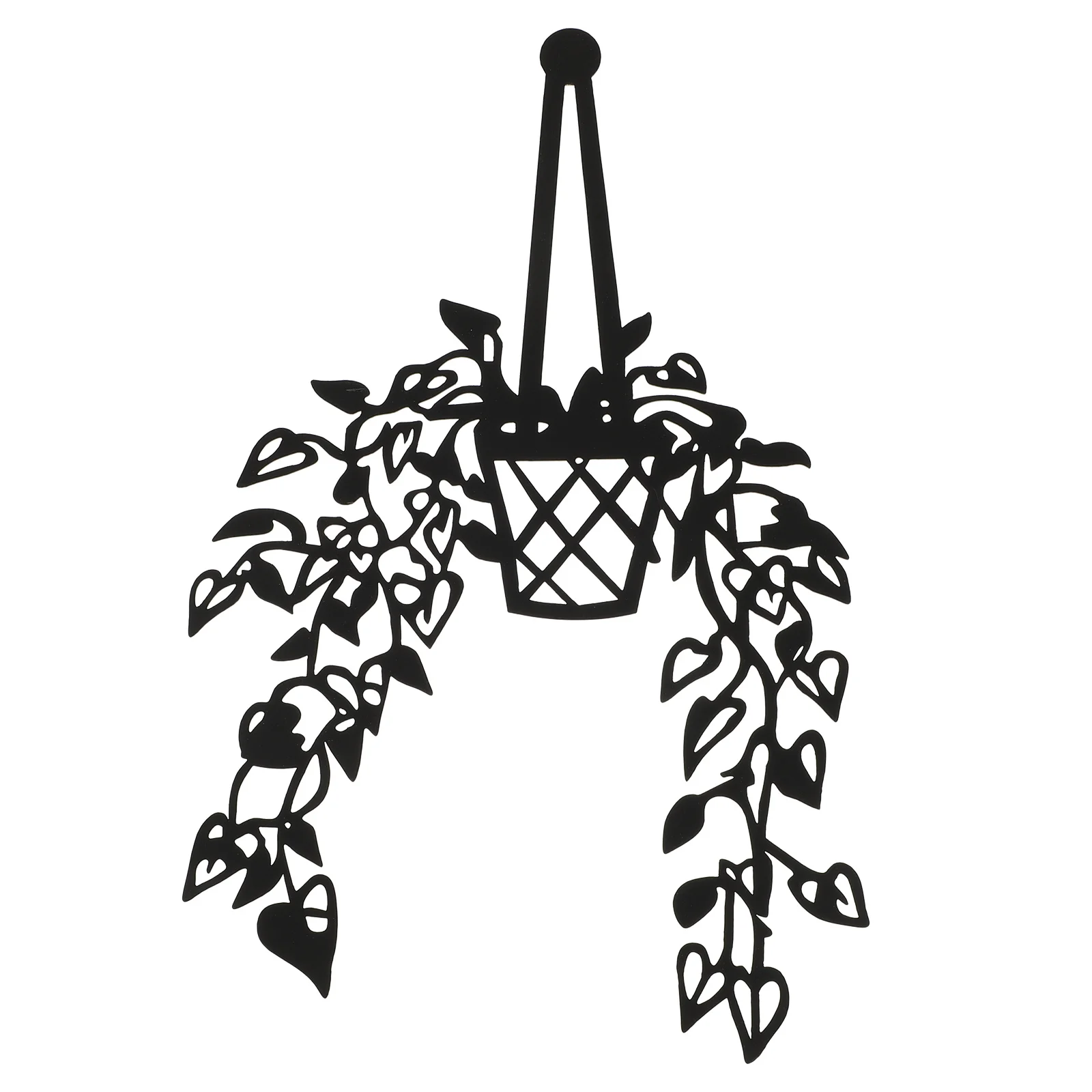

Modern Metal Wall Decor Wrought Iron Flower Pot Stylish Home Office Hanging Artistic Floral Design Metal Wall Decor