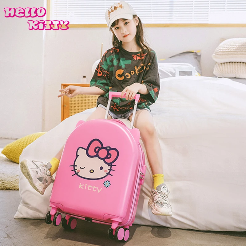 

16 18 Inch Trolley Case Sanrios Hello Kitty Anime Kawaii Cartoon Suitcase Student Travel Board The Plane Cute High-Quality Trunk