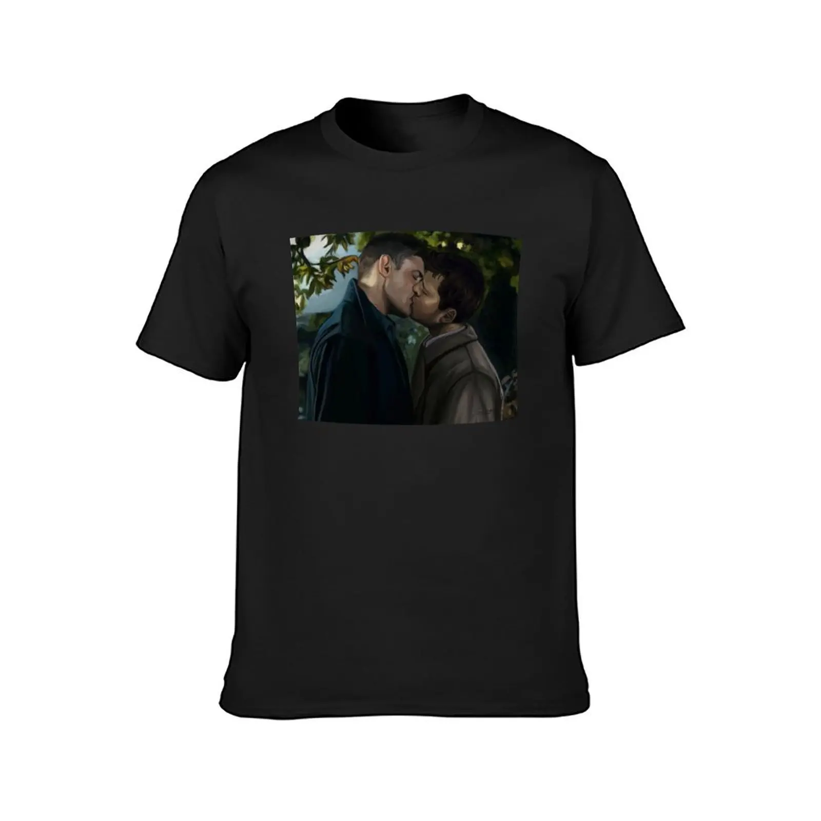 Destiel Kiss in The Wind T-Shirt heavyweights customizeds sports fans mens funny t shirts