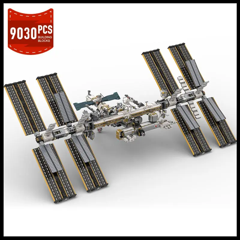 MOC High-tech International Space Station Model Building Blocks MOC-156961 MOC-93305 1:110 Scale Bricks Assemble Toys Gifts