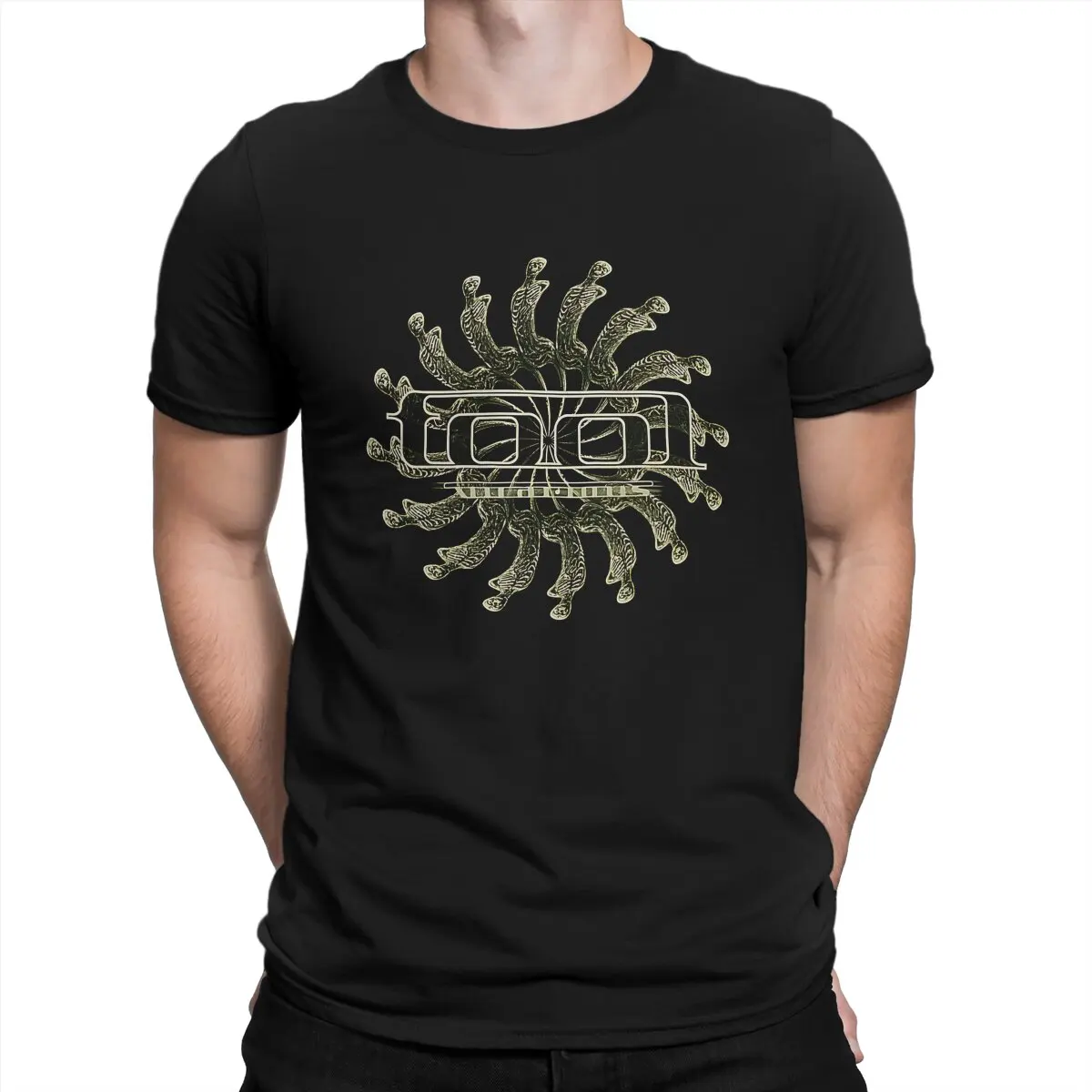 

Unique 3456Ehejyj T-Shirt for Men O Neck Pure Cotton T Shirt Tool Band Short Sleeve Tees Unique Tops
