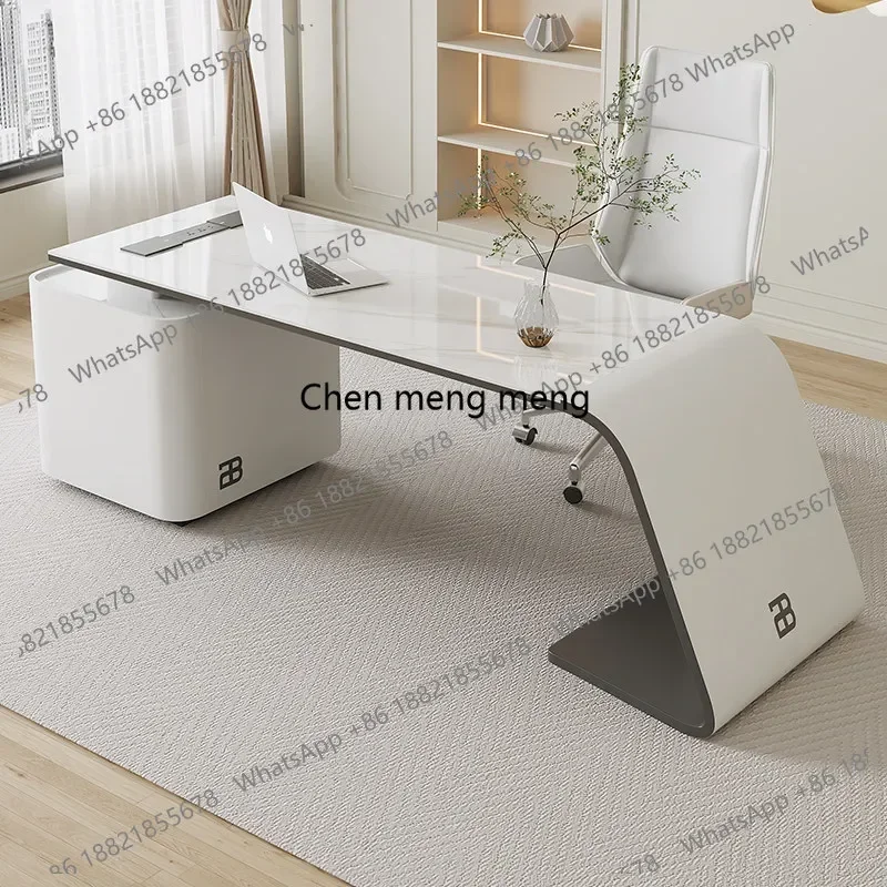 A74Leg Support Designer Executive Desk Storage Strong Luxury Modern Office Desks White Cheap Large Escritorios Office Furniture