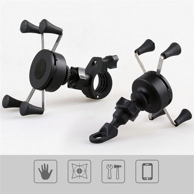 X Grip Waterproof Bracket Motorcycle Motorbike Phone Holder Mount Clamp Mobile Phone Accessories With Two Installation Methods