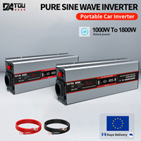 DATOUBOSS Pure Sine Wave Inverter Conversion Efficiency 90% DC12V to AC220V Continuous Power 1000W 1800W Portable Car Inverter