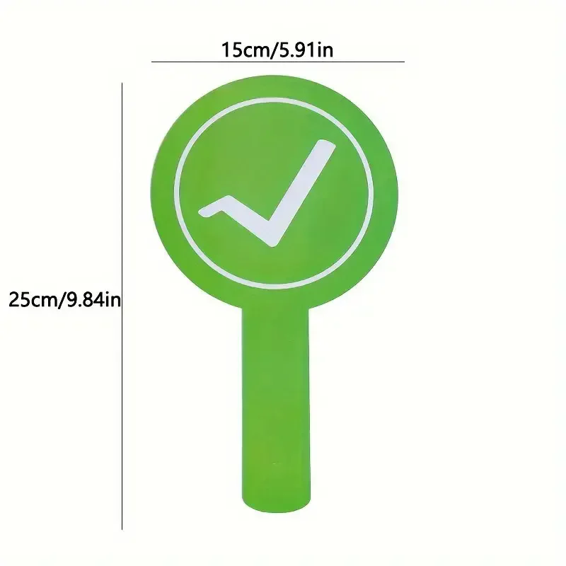 1PC Dual sided hand held response card correct or incorrect answer clapper for classroom interaction and debate adjudication