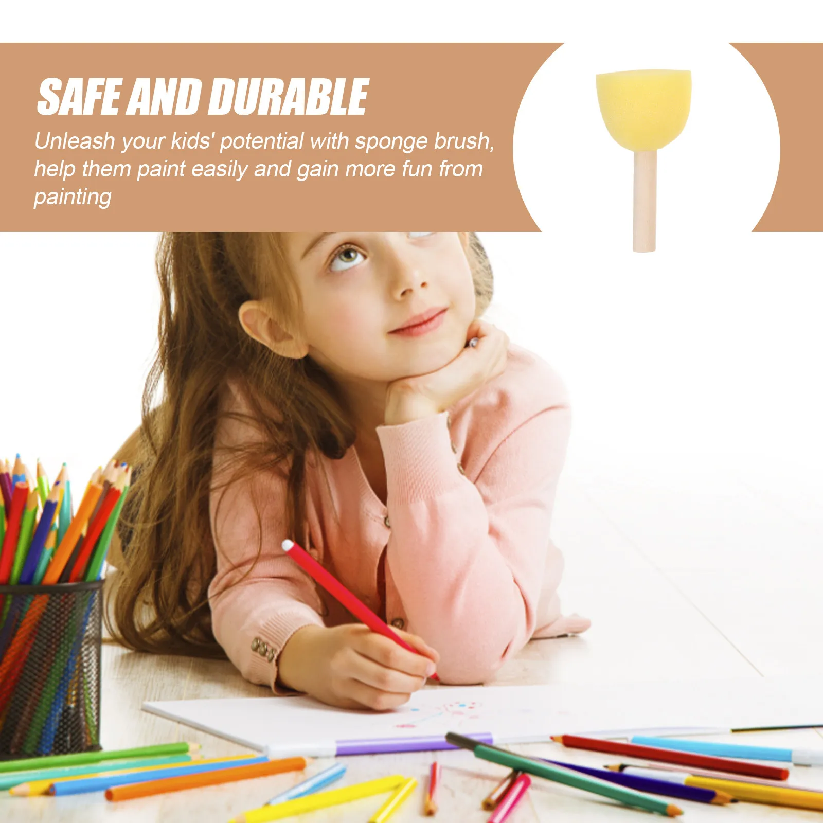 

25Pcs Sponge Brush Set for Painting Graffiti DIY Art Supplies Drawing Stampers Portable Sponge Brushes for