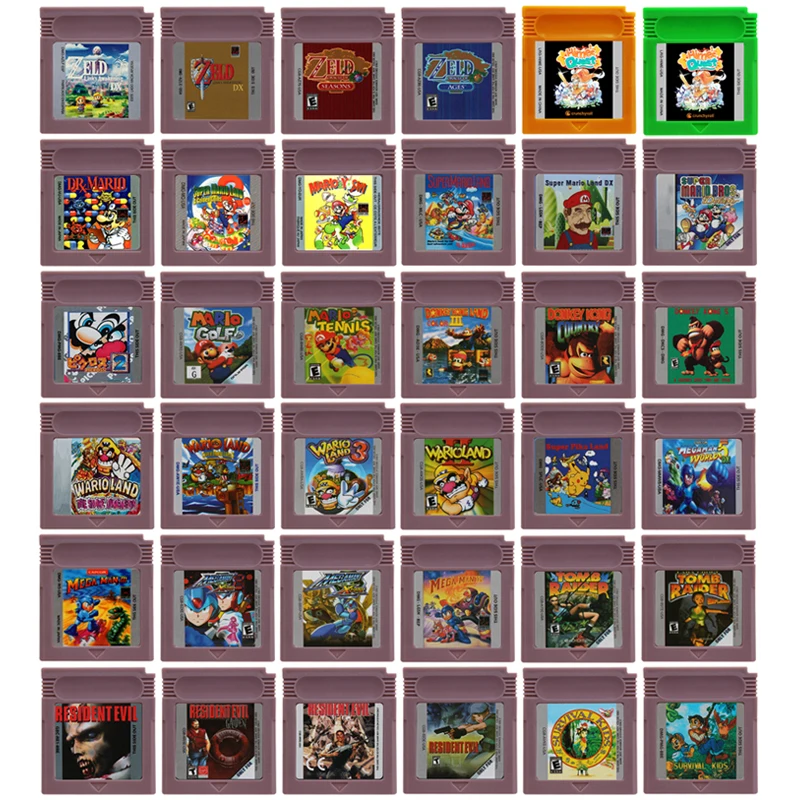 Cartucho de juegos GBC, tarjeta de consola de videojuegos de 16 bits, Mmario, Zzelda, Himes, Quest, Mmega Man, Resident, evil, regalo para fanáticos