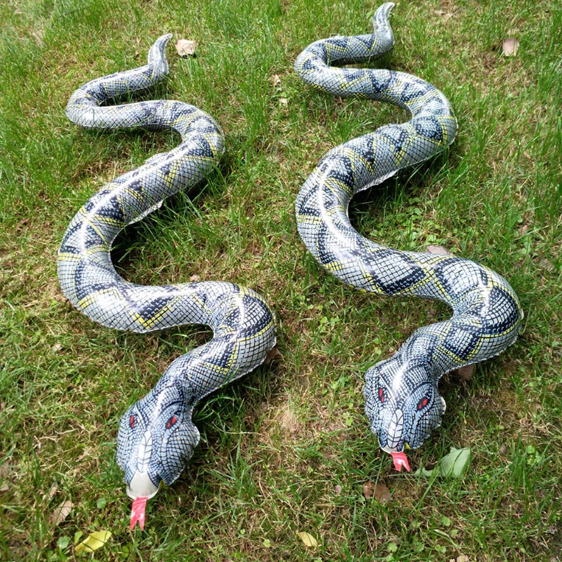 

1pcs Halloween Garden Lawn Trick Props Bionic Toy Inflatable Simulated Snake Balloon Party Trick Games Toys Python Props