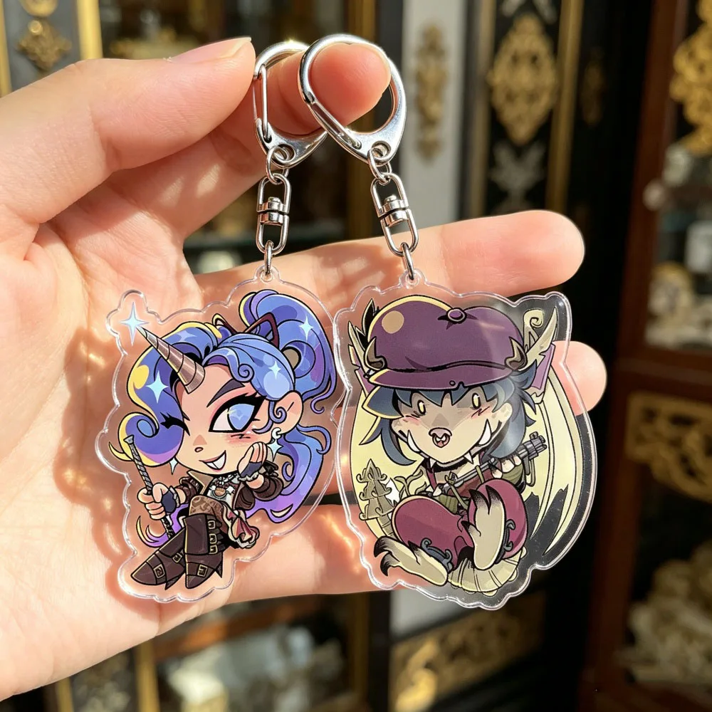 Cartoon Chibi Deadlock Keychains Jewelry Manga Game Fans Gifts