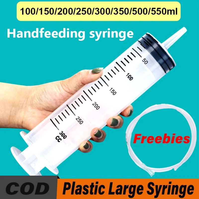 Large 100-550ml Big Syringe Handfeeding Injection for Birds Parrot Pets Feeding Injector