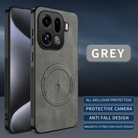 Case For OPPO Find X9 X9Pro Lightning Nappa Pattern Magnetic PU Leather Camera Protection Anti-fall Cover For OPPO Find X9 Pro