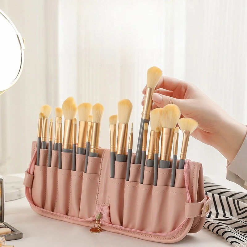 

Сумка-органайзер для косметики из ПВХ большой вместимости, портативный кейс для кистей для макияжа, для тату-мастеров и карандашей для бровей