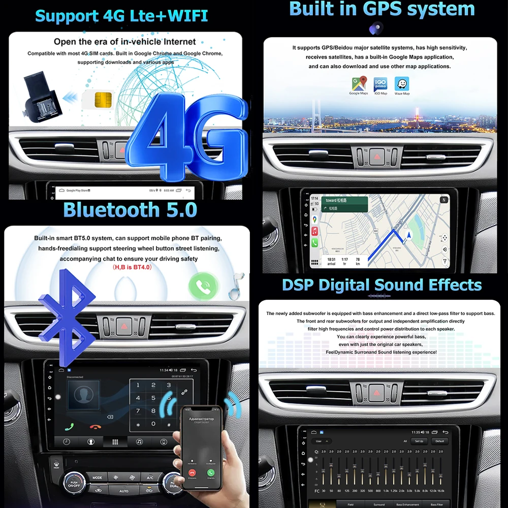 Android Auto Car Radio Navigation GPS 7'' Wireless Carplay For FIAT TIPO EGEA 2015 - 2017 Multimedia Video Player BT 5.0 4G WIFI