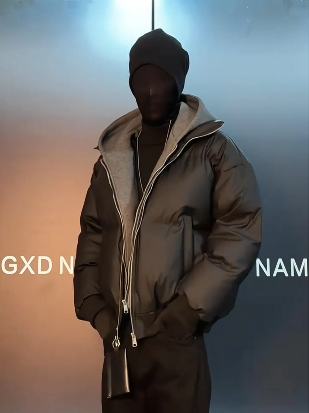 

Retro Style Hooded Baseball Jacket Men's Winter Thickened Cotton Outerwear Youth Fashion Short Length Zipper Closure Coat