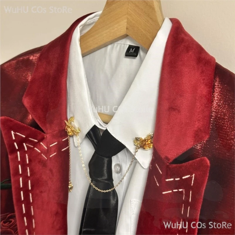 Gioco Amore E Spazio Profondo Cos Rafayel Costume Cosplay Rosa Rosso Vestito Cappotto Qiyu Rafayel Parrucca Donna Uomo Vestito Del Partito di Halloween