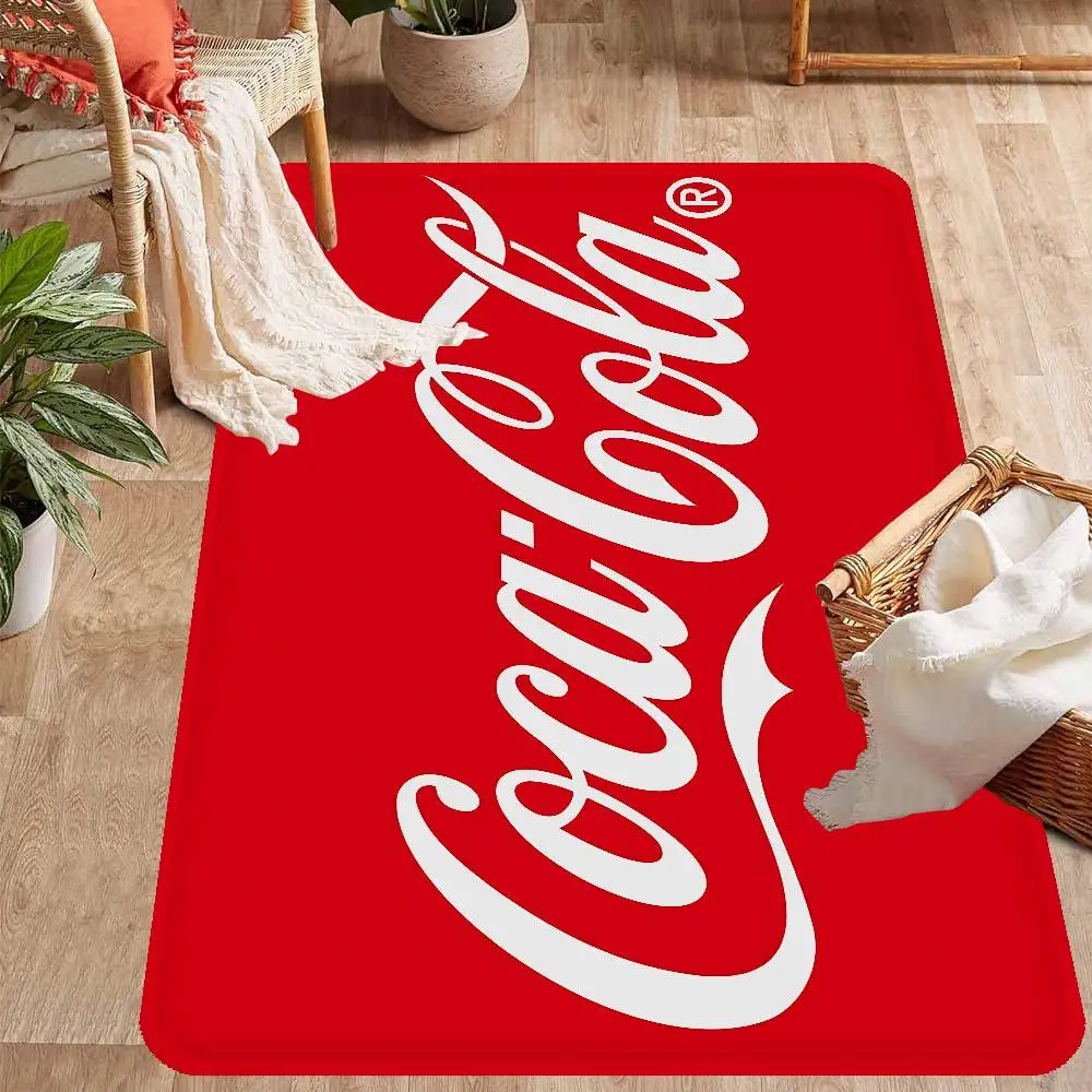 C-Coca C-Cola Entrance Door Mat Nordic Style Bedroom Living Room Doormat Home Balcony Anti-Slip Modern Home Decor