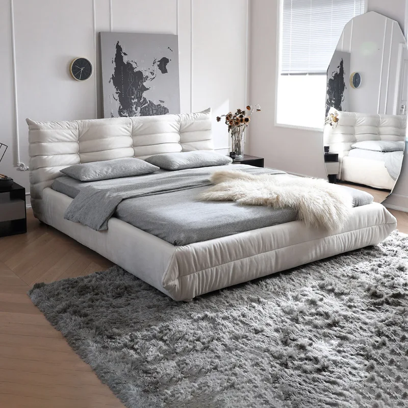 Haute couture series/fabric bed master bedroom matte bra point double 1.8 meters wedding bed new
