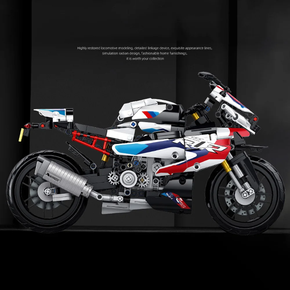 

Technical Motorbike 1:8 Scale Germany Motorcycle S1000RR Building Block Racing Motor Model Bricks Toys Collection For Gifts