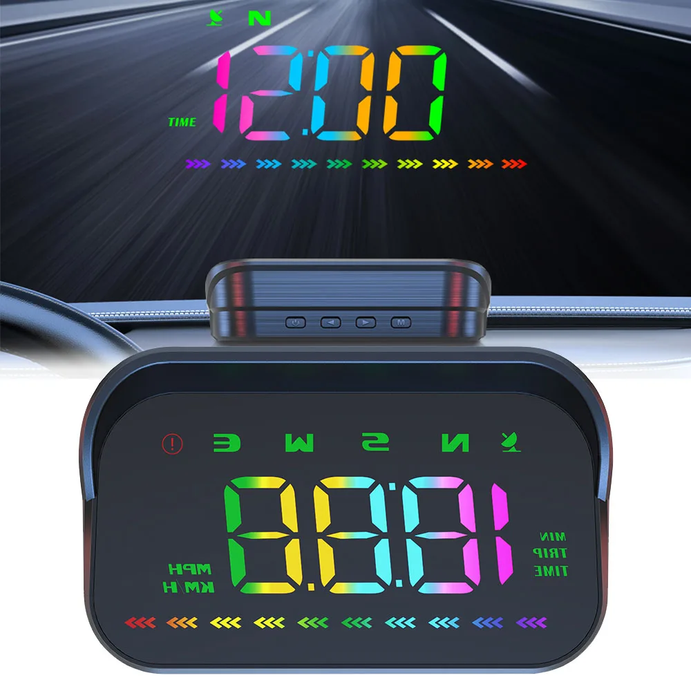 Digital GPS Color Font Speedometer Head Up Display Universal HD LCD Projection Multi Functional Tester Car HUD