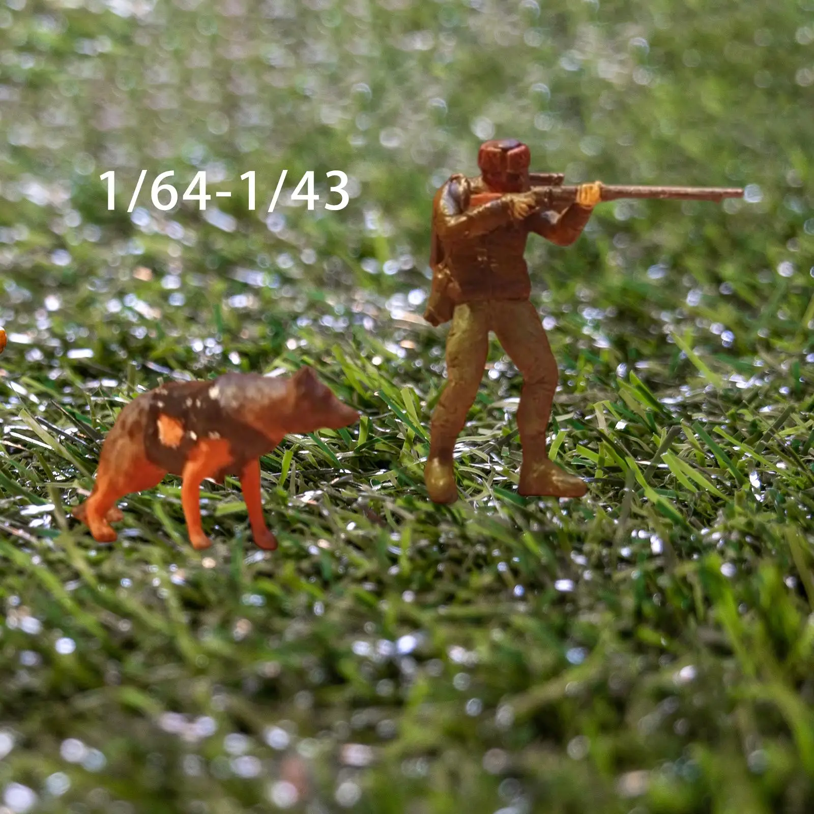 2x soldaat en hond miniatuurfiguren miniatuur mensen beeldjes miniatuur scènemodellen voor games hobby zandtafel decor ambachten