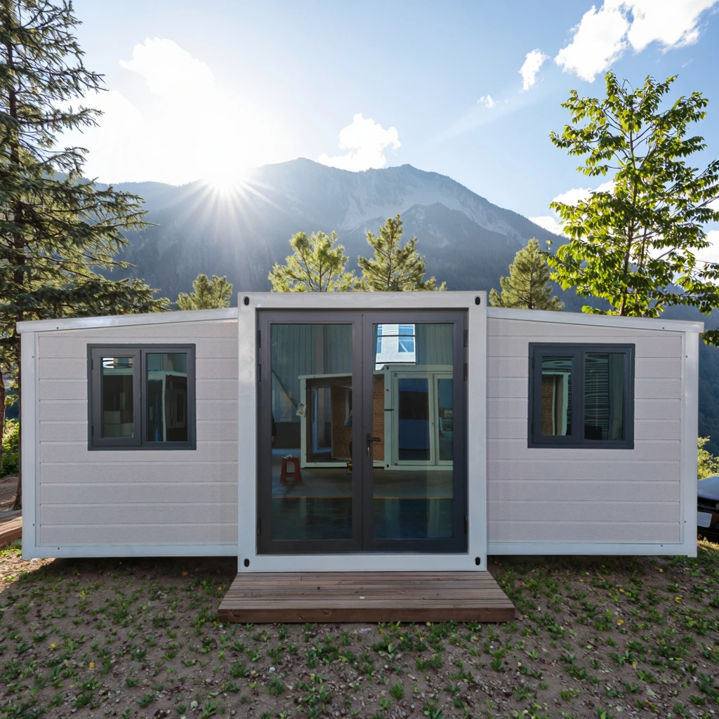 

Double-wing Expandable Folding Container House with Bedroom and Bathroom for Outdoor Prefabricated Modular House