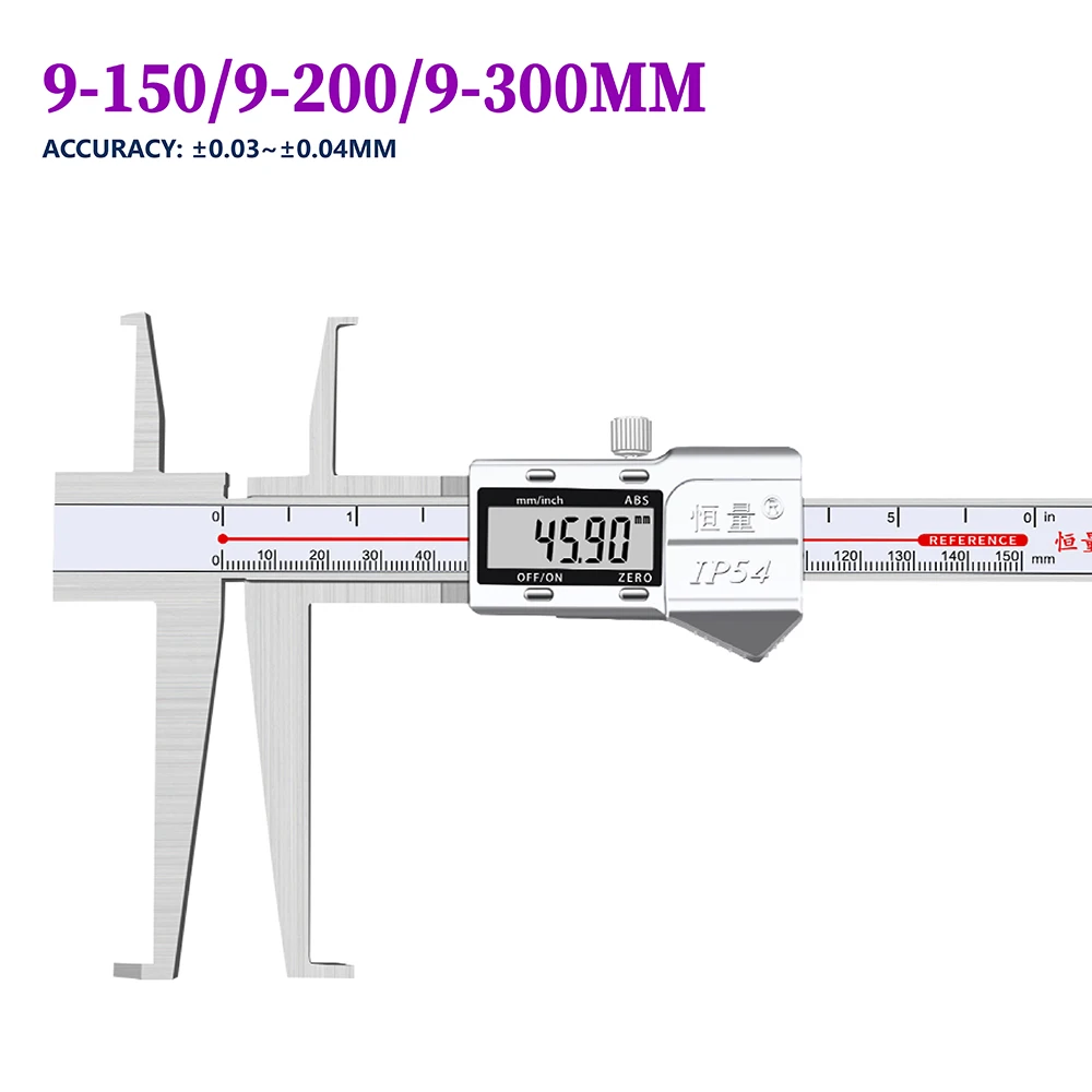 

Metric Imperial Digital Calipers 0-150 0-200 0-300mm Double Inner Groove Digital Caliper 4CR13 Stainless Steel Measuring Tools