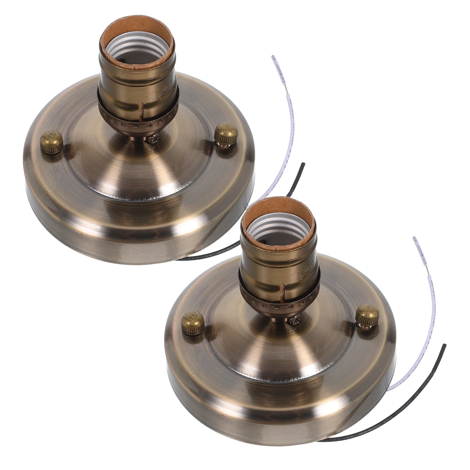 

2Pcs Vintage Wall Lamp Socket E27 E26 Retro Light Bulb Holder Replacement for Bedroom Hallway Kitchen Ceiling Fixture