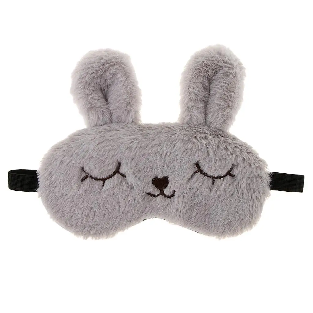 

Bunny Plush Sleep Mask Cotton Soft Eye Mask for Girls Kids Animal Costume Party Bedtime Accessories