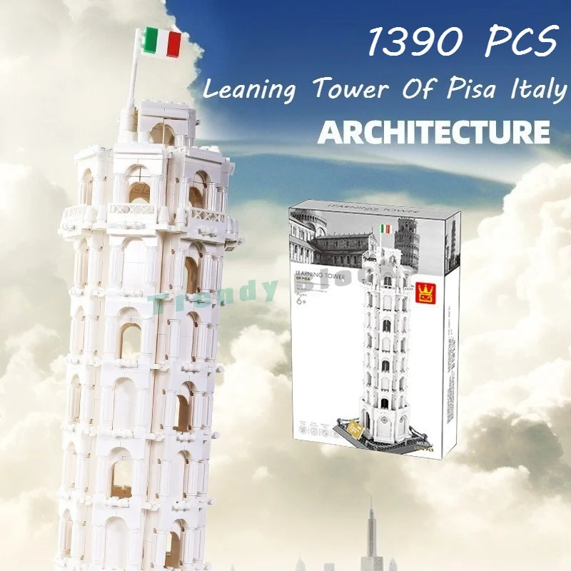 

1390PCS Leaning Tower Of Pisa Italy Building Blocks,World Famous Tuscany City Architecture Decor Bricks Kids Adult Toy Xmas Gift