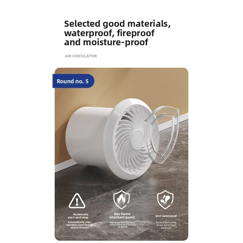 Exhaust fan Bathroom Ventilation fan Bathroom Kitchen wall Exhaust  Round exhaust  Strong mute view 6