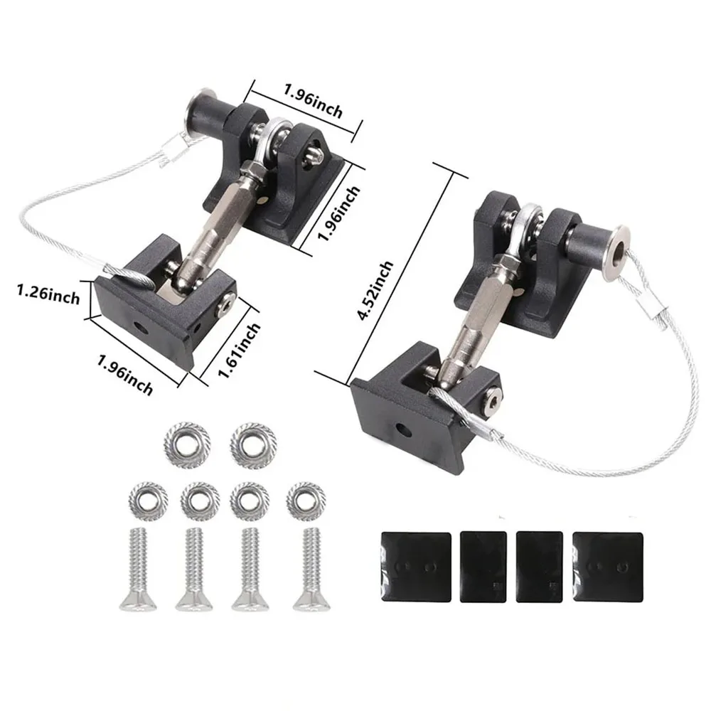  1 Pair  Car Exterior Retro Style Hood Latch Catch Lock For 2007-2022 Wrangler JK, JL, JT Hood Latch Safety Catch Locking Kit