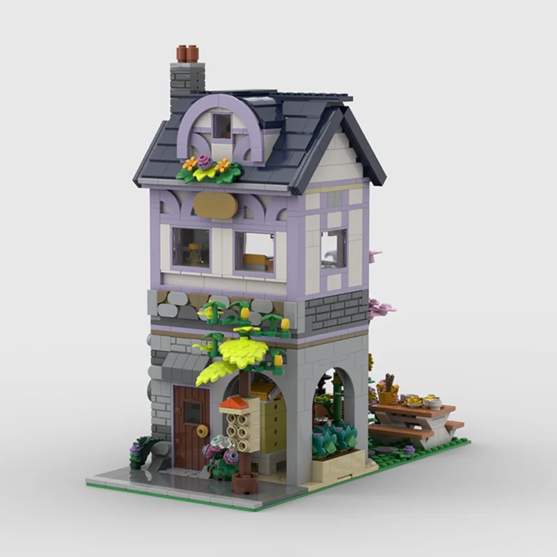 1238PCS Moc Garden House สถาปัตยกรรมชุดบล็อกอาคาร DIY Creative Assembly อิฐเด็กวันหยุดของขวัญ