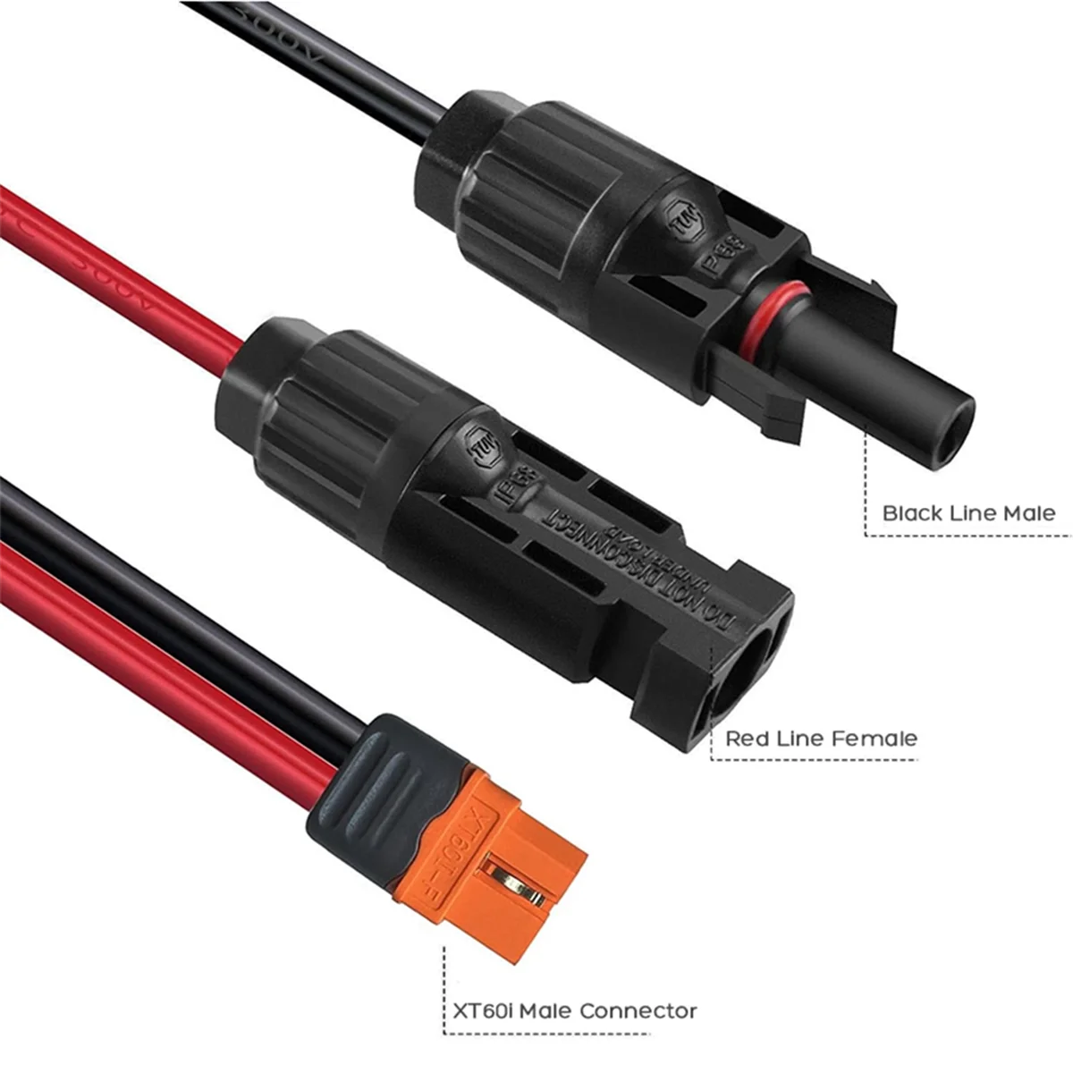 N09R zonne-connector naar XT60i adapterkabel voor Ecoflow RIVER 2/RIVER 2 Max/RIVER 2 Pro/DELTA 2/DELTA Max (2000)/DELTA Pro