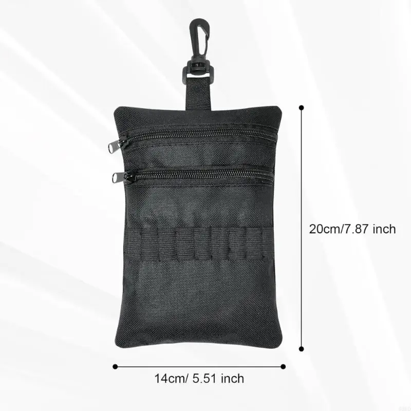 حقيبة منظم جولف مقاومة للماء مع مشبك دوار حقيبة حامل كرة جولف بسحاب 69HD #3