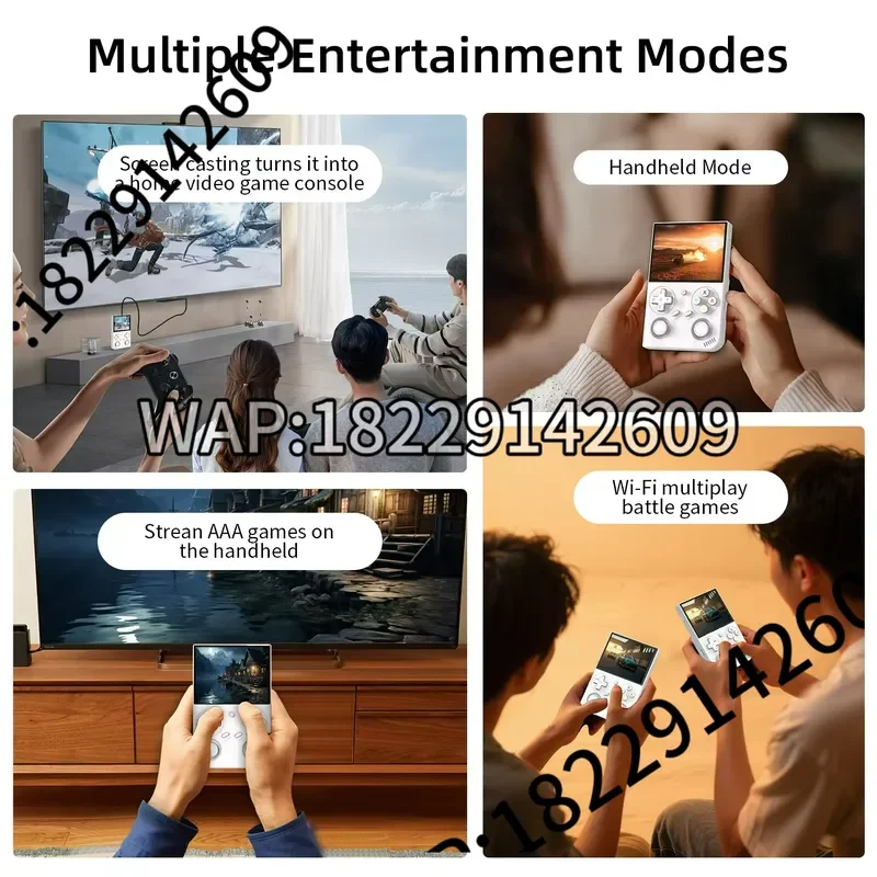RG 35XXPro Retro Handheld Game Console RG35XXPro Gaming Player Support WiFi Streaming Controller HD TV Output PSP